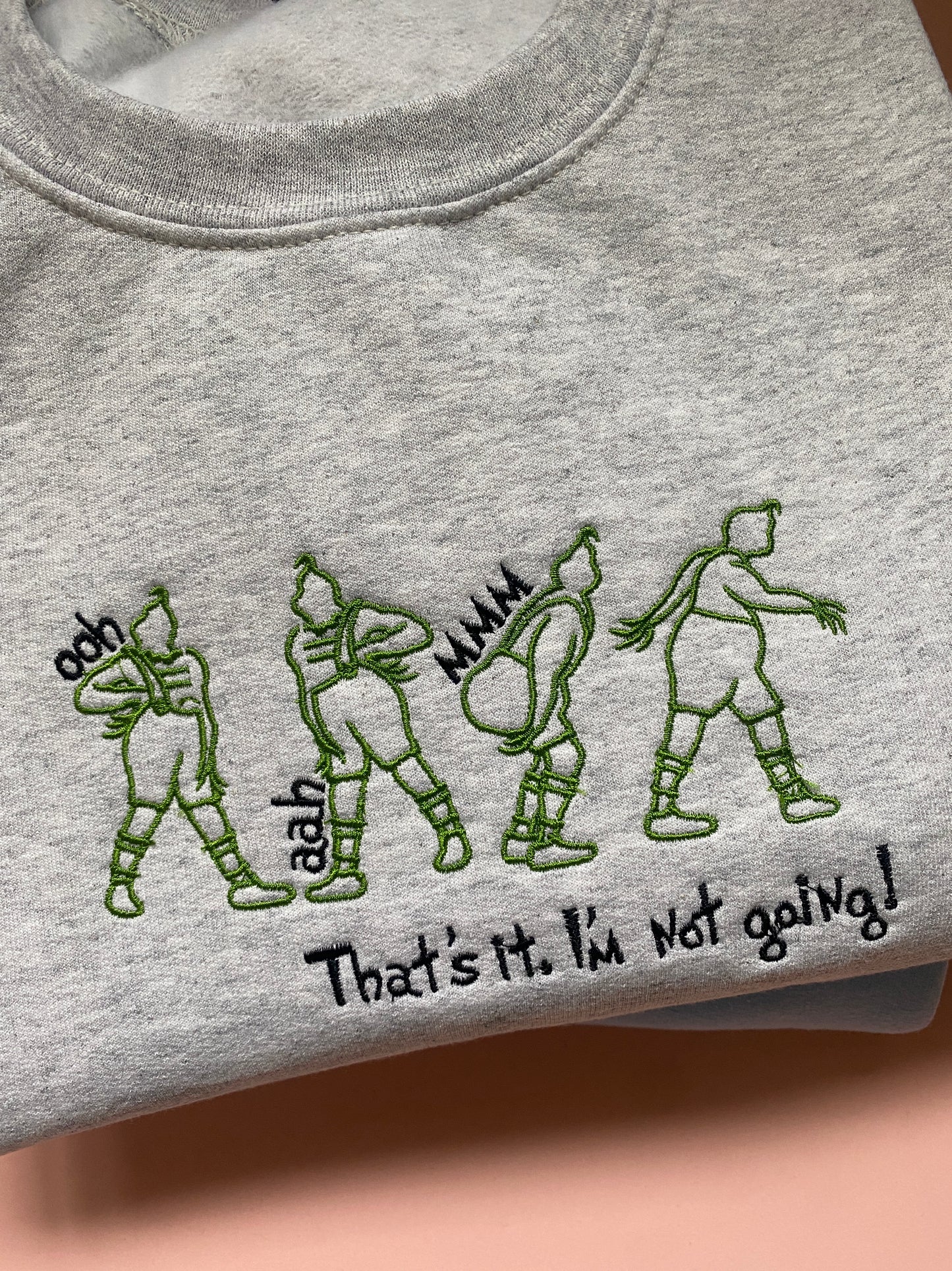 I'm not going Embroidered Sweatshirt