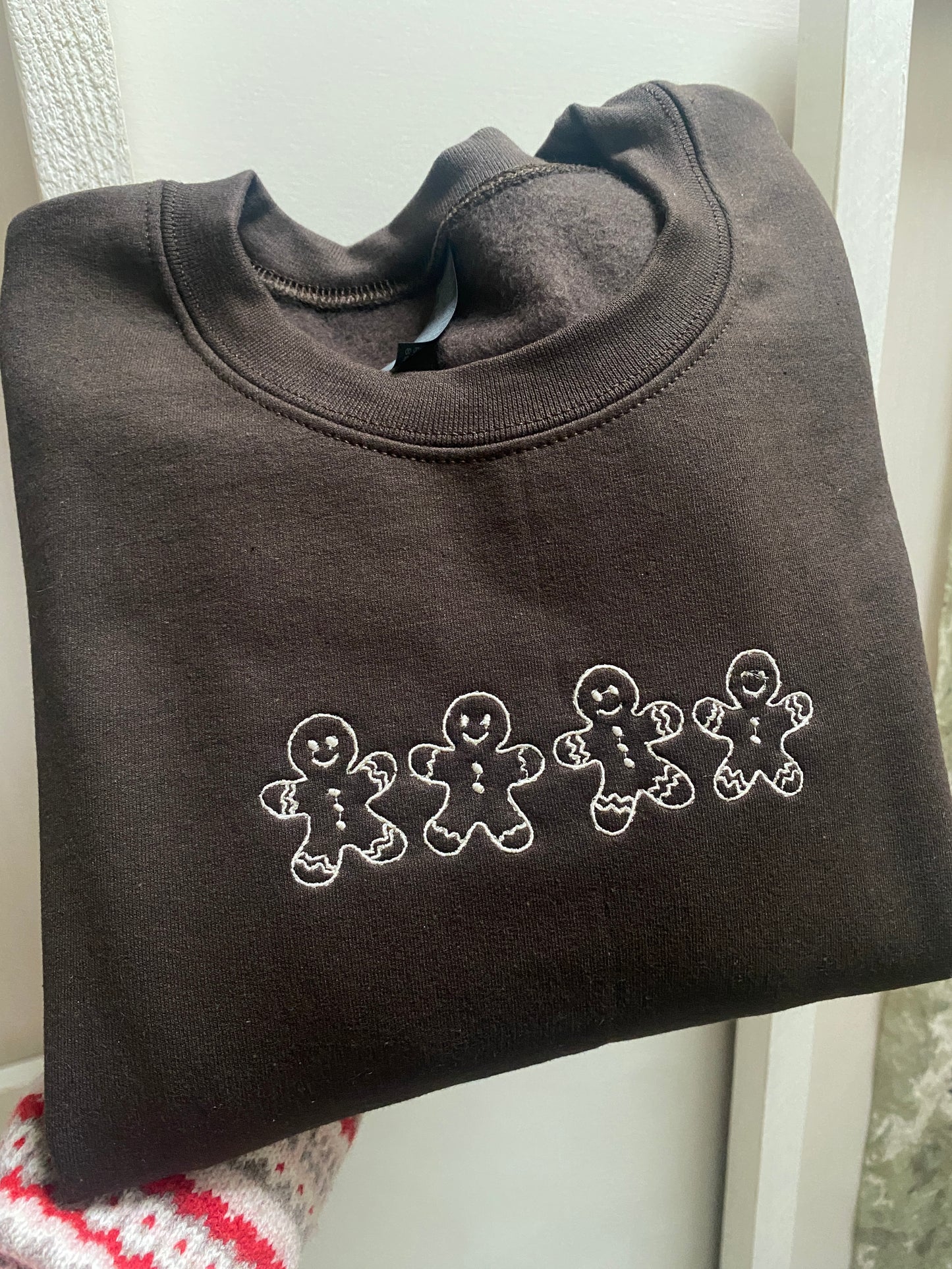 Gingerbread Embroidered Sweatshirt