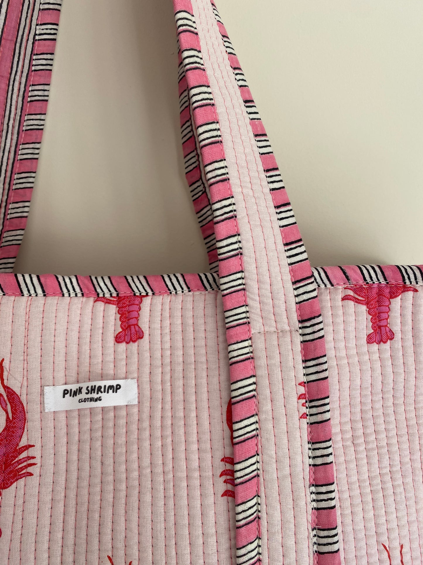 The Lobster Print Quilted Tote Bag