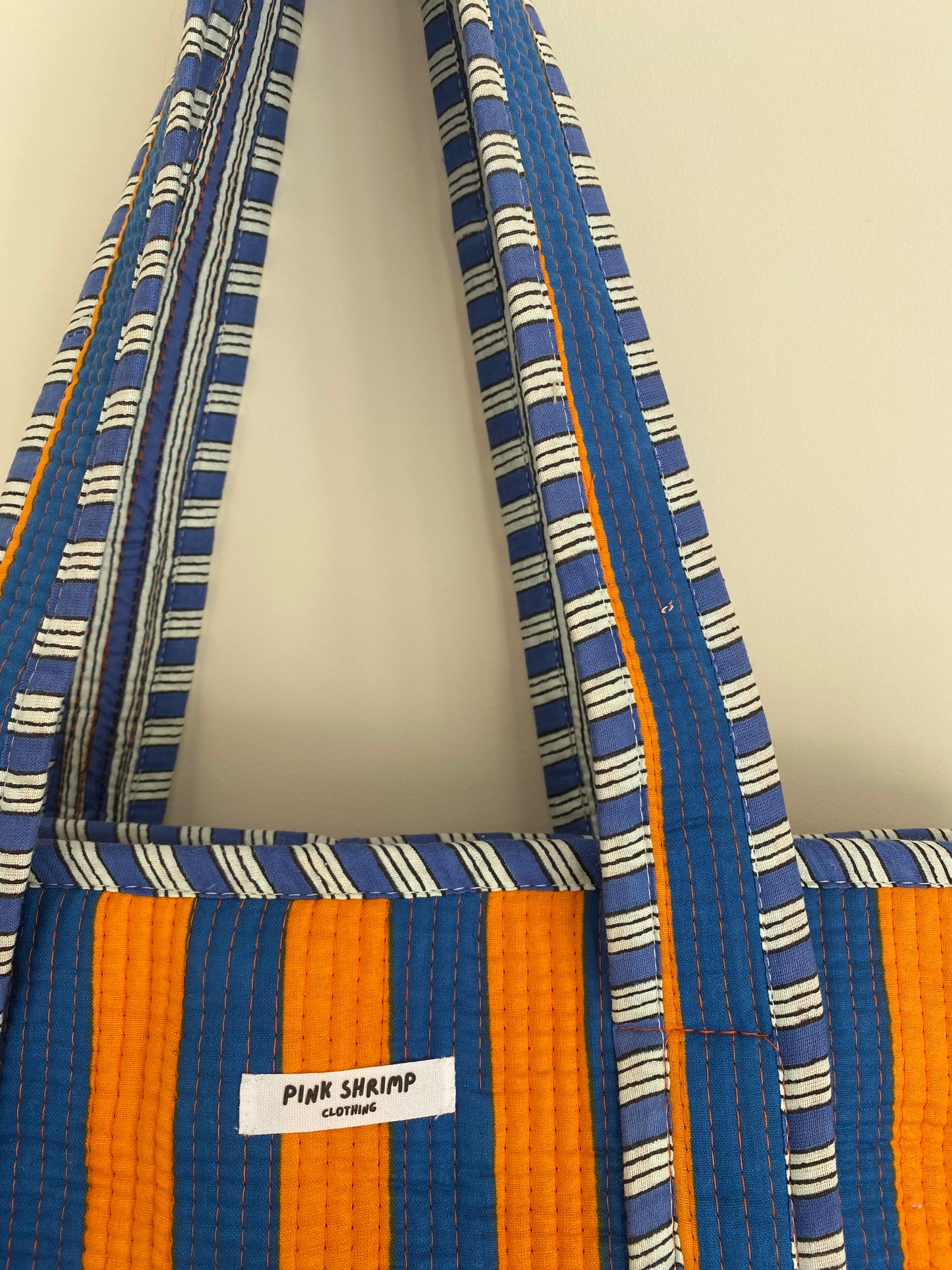 The Bright Stripe Quilted Tote Bag