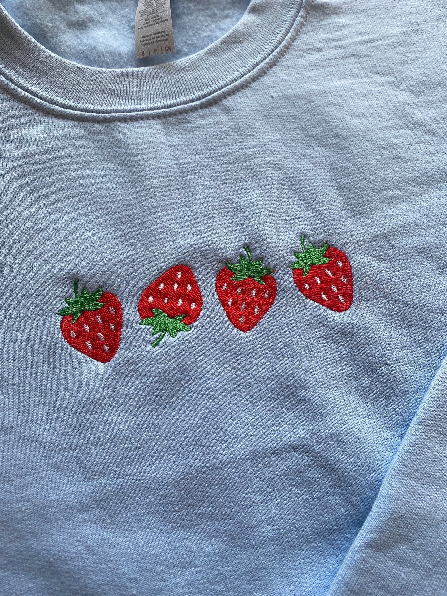 Strawberry Embroidered Sweatshirt