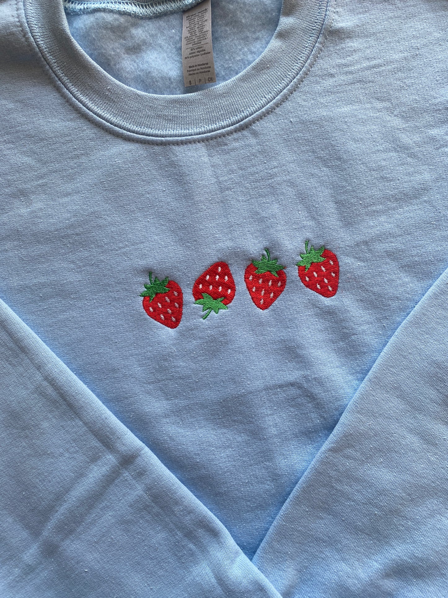 Strawberry Embroidered Sweatshirt