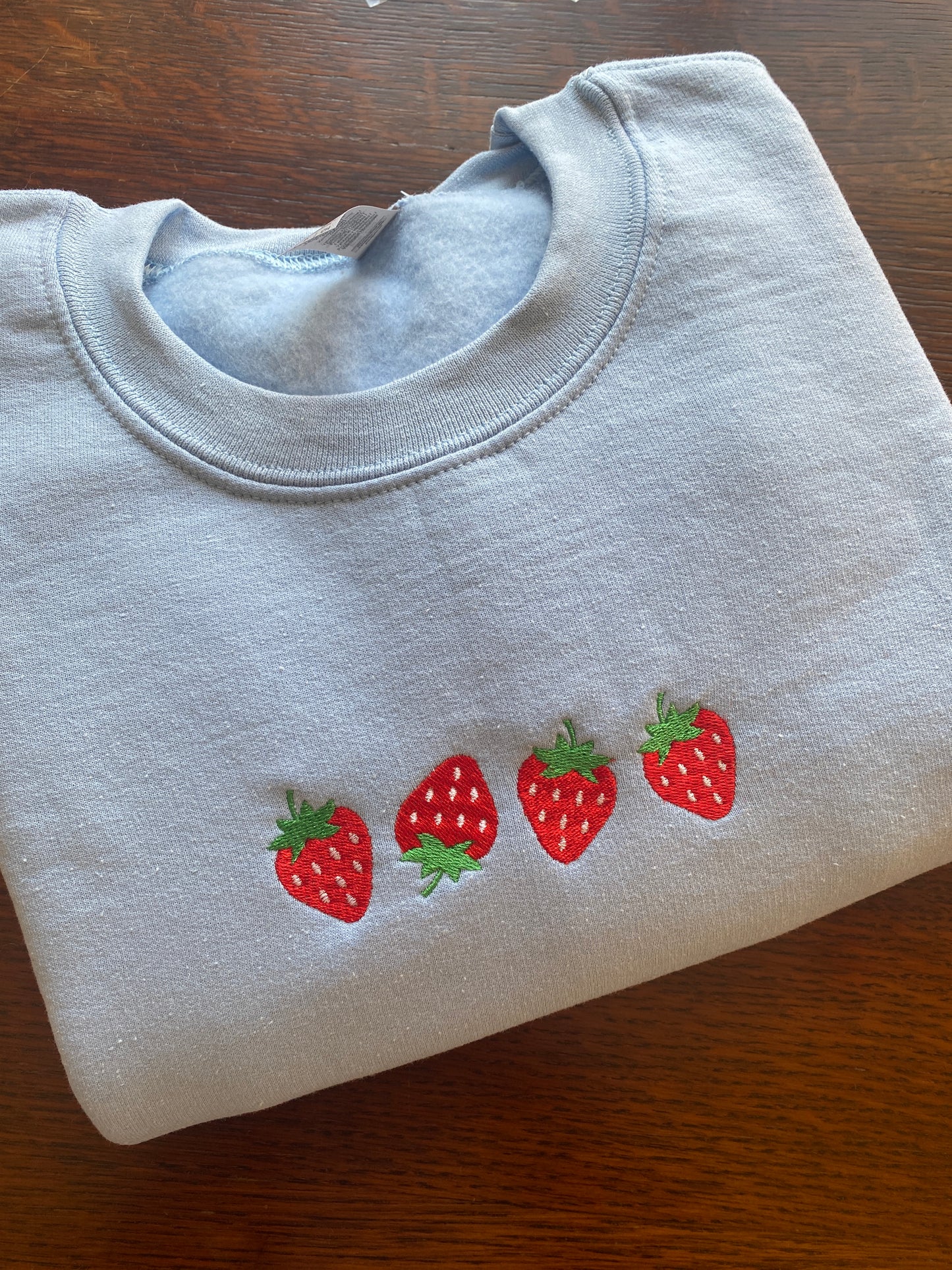 Strawberry Embroidered Sweatshirt