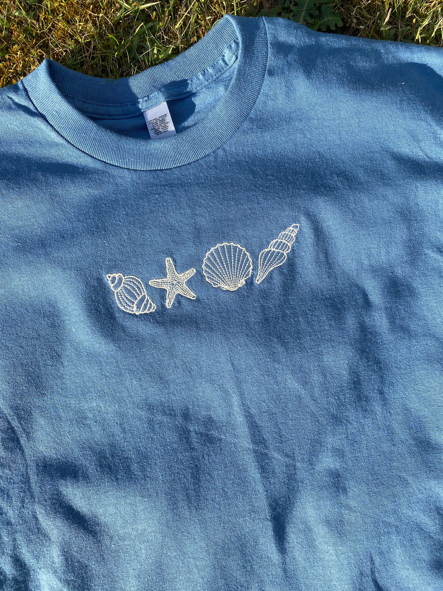 Sea Shells Embroidered Tshirt