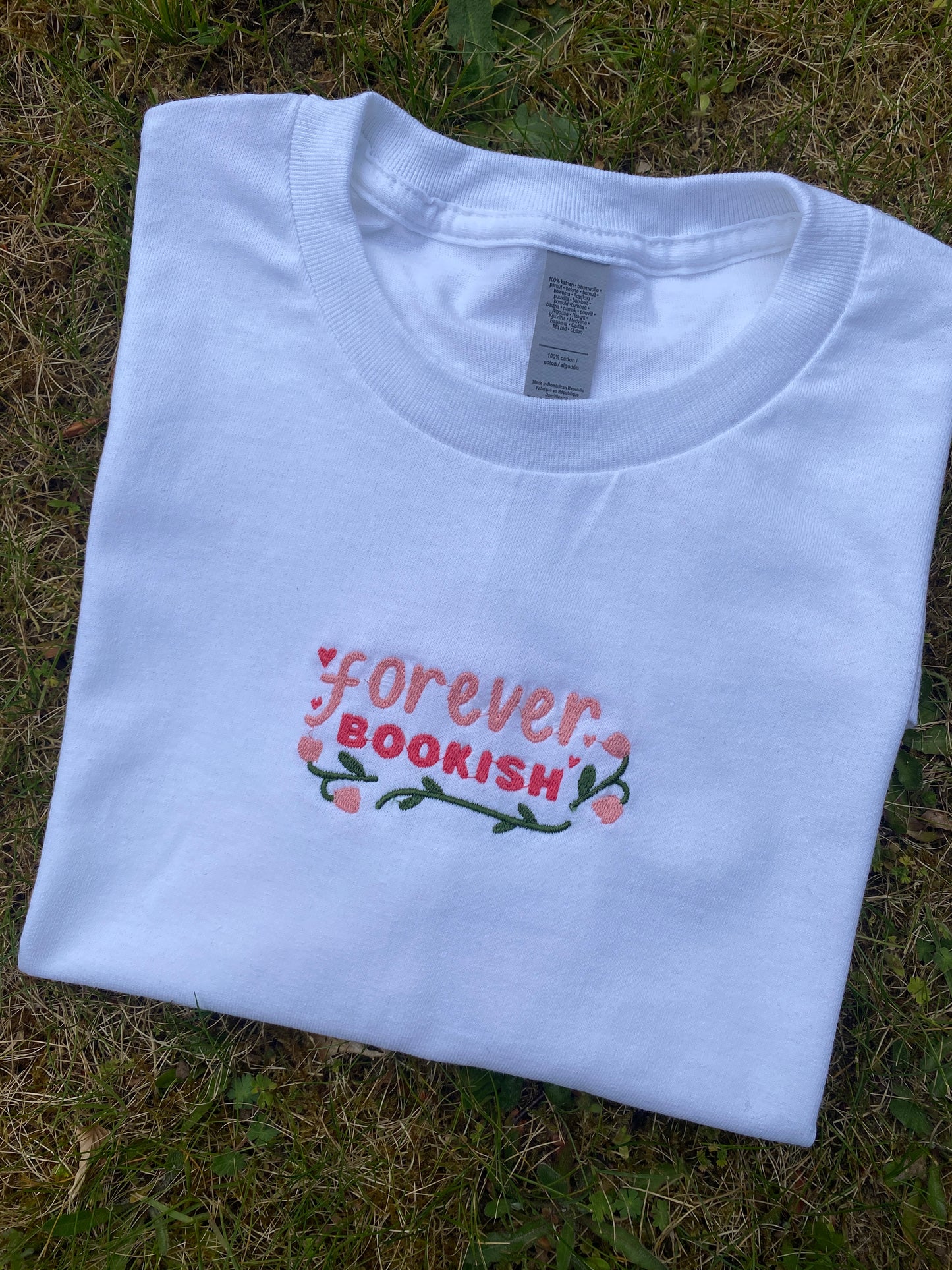 Forever Bookish Embroidered Tshirt