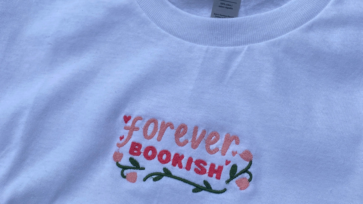 Forever Bookish Embroidered Tshirt