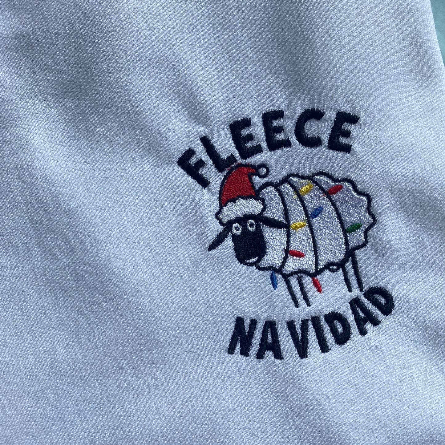 Fleece Navidad Embroidered Sweatshirt