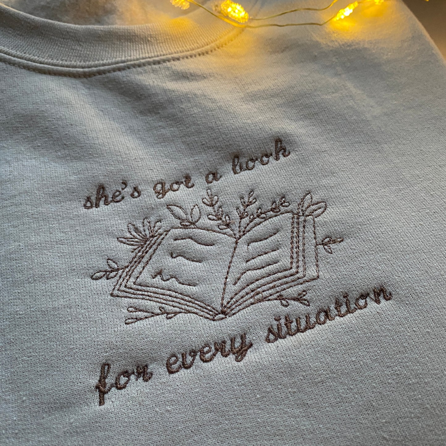 A Book For Every Situation Embroidered Sweatshirt