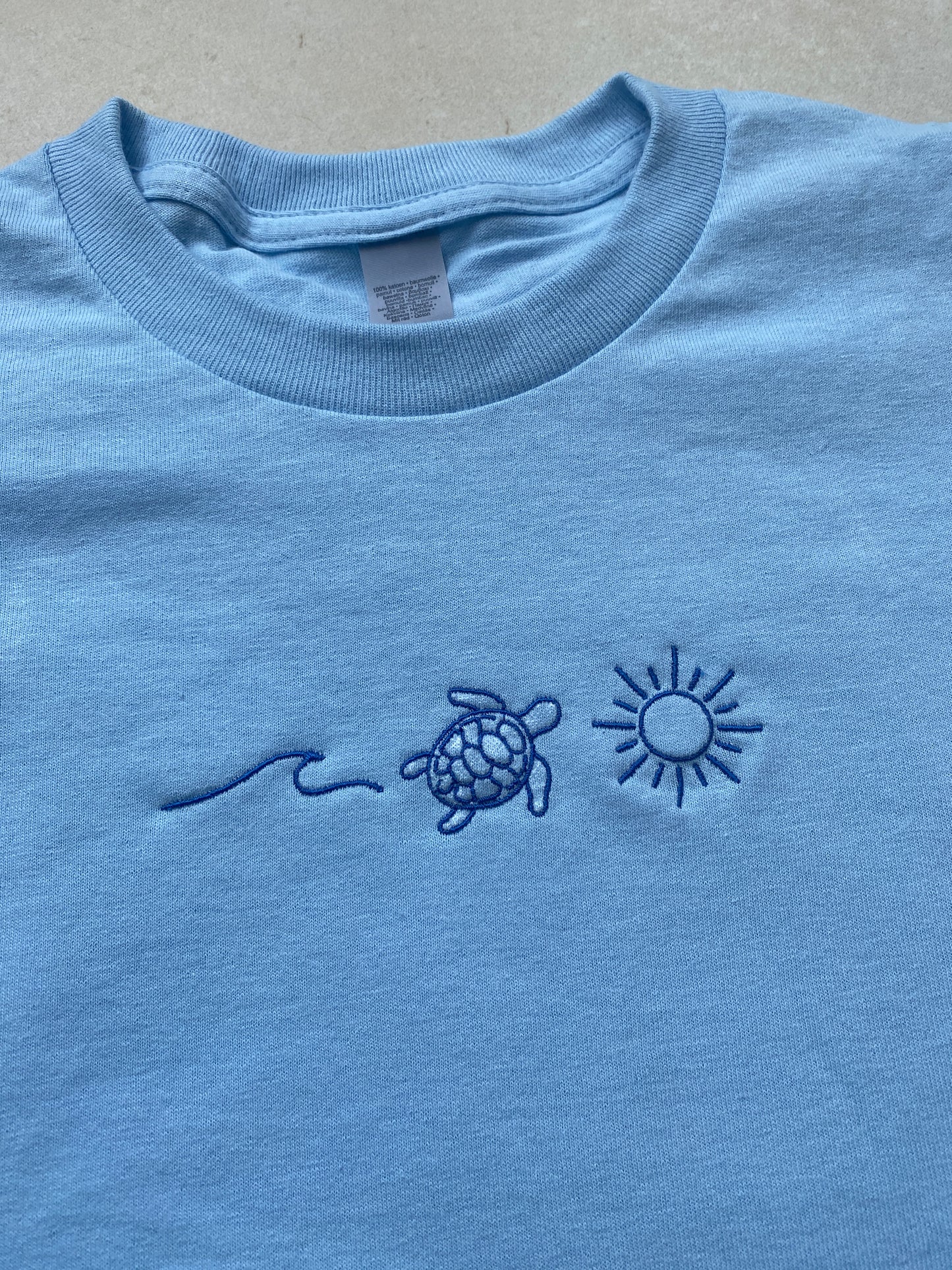 Beach Day Embroidered Tshirt