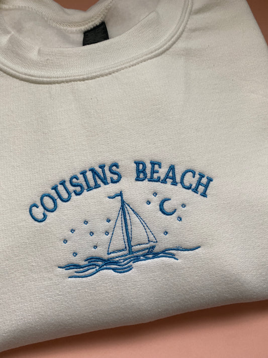 Cousins Beach Embroidered Sweatshirt