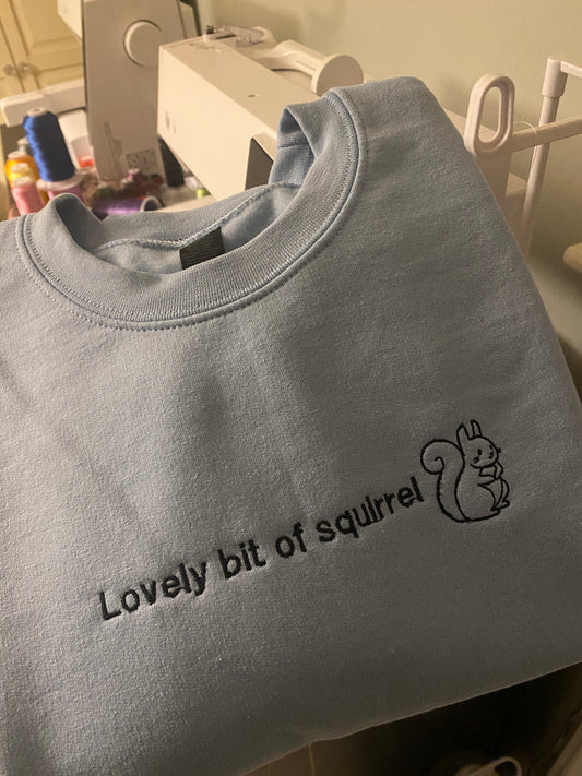 Lovely bit of squirrel Embroidered Sweatshirt