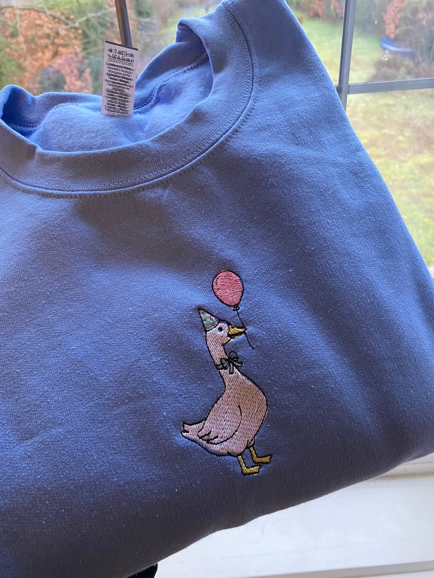 Party Goose Embroidered Sweatshirt