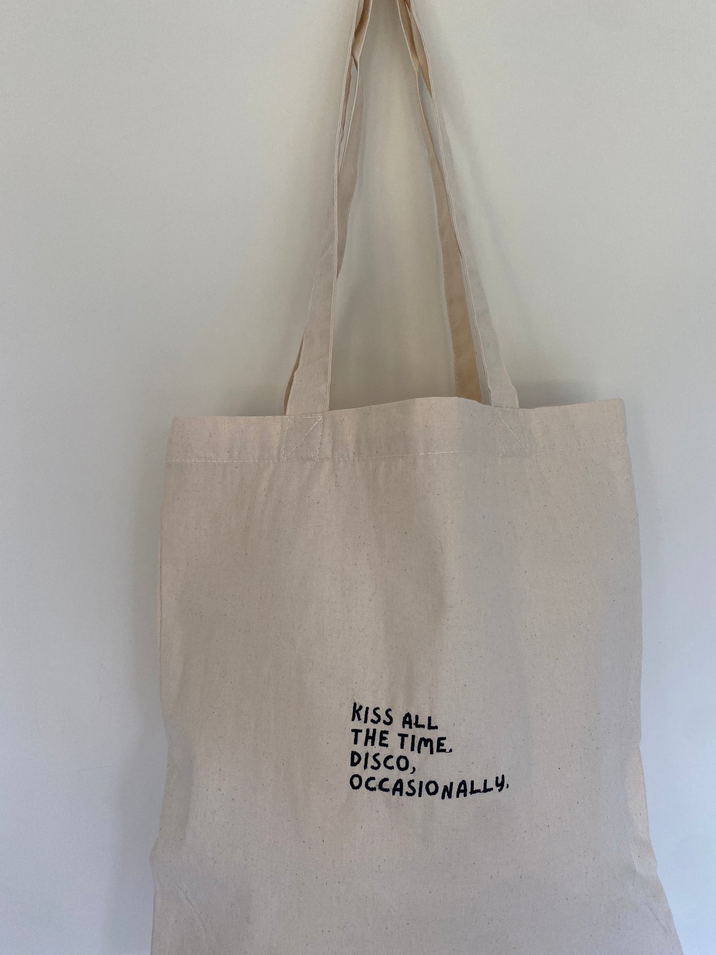 Kiss all the time Embroidered tote bag