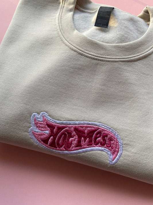 Hot Mess Embroidered Sweatshirt