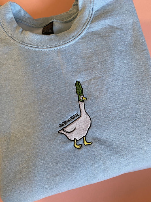 Asparagoose Embroidered Sweatshirt