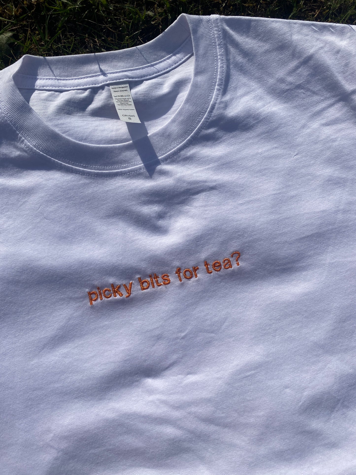 Picky Bits for Tea? Embroidered Tshirt