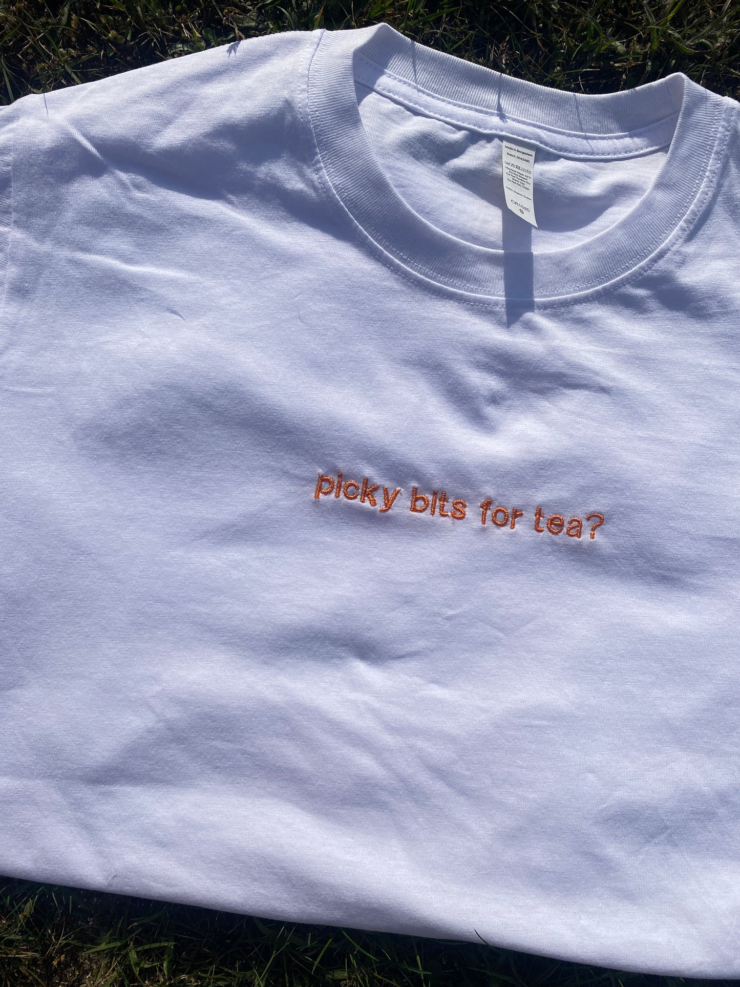 Picky Bits for Tea? Embroidered Tshirt