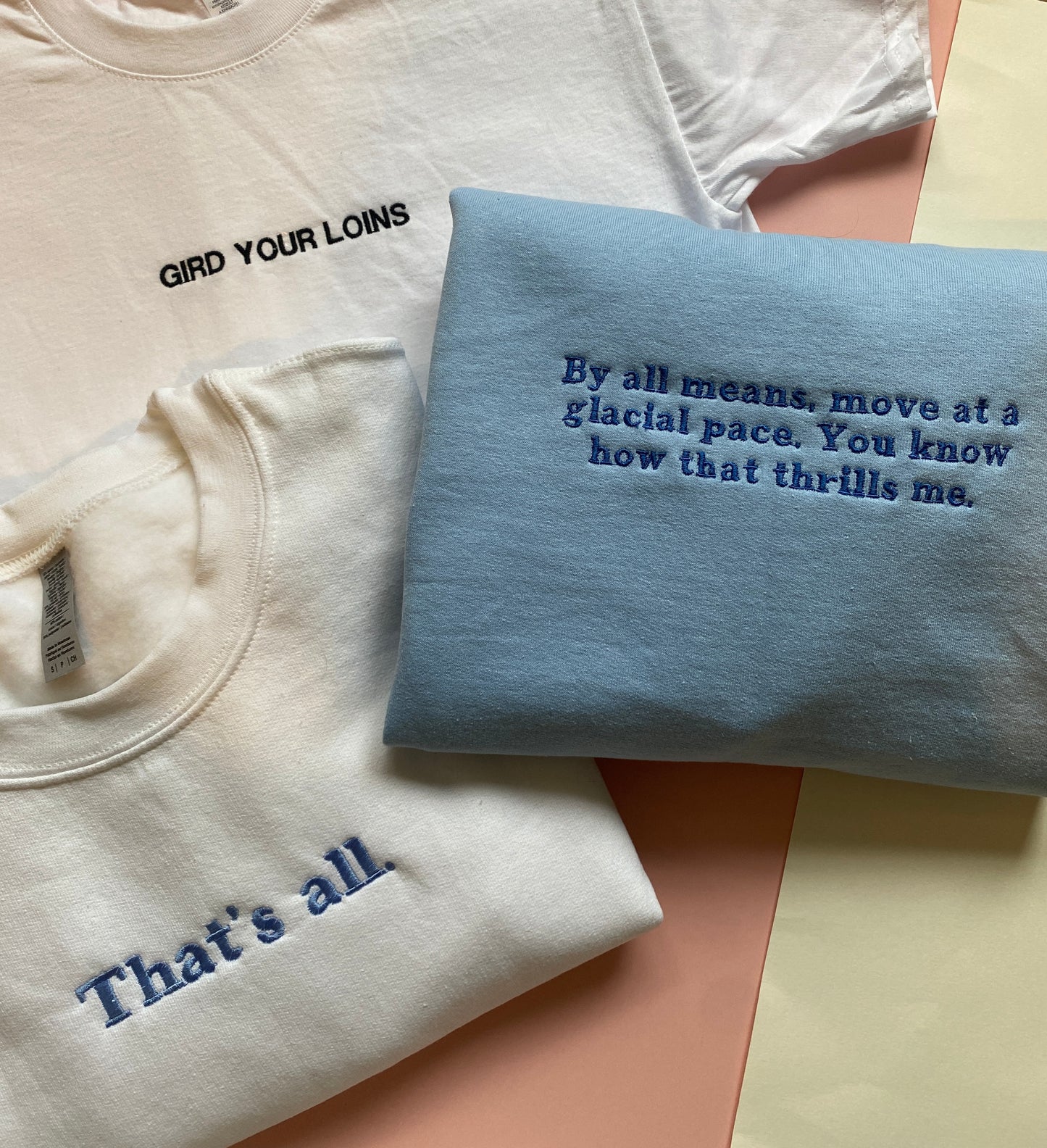 Gird your loins Embroidered Tshirt