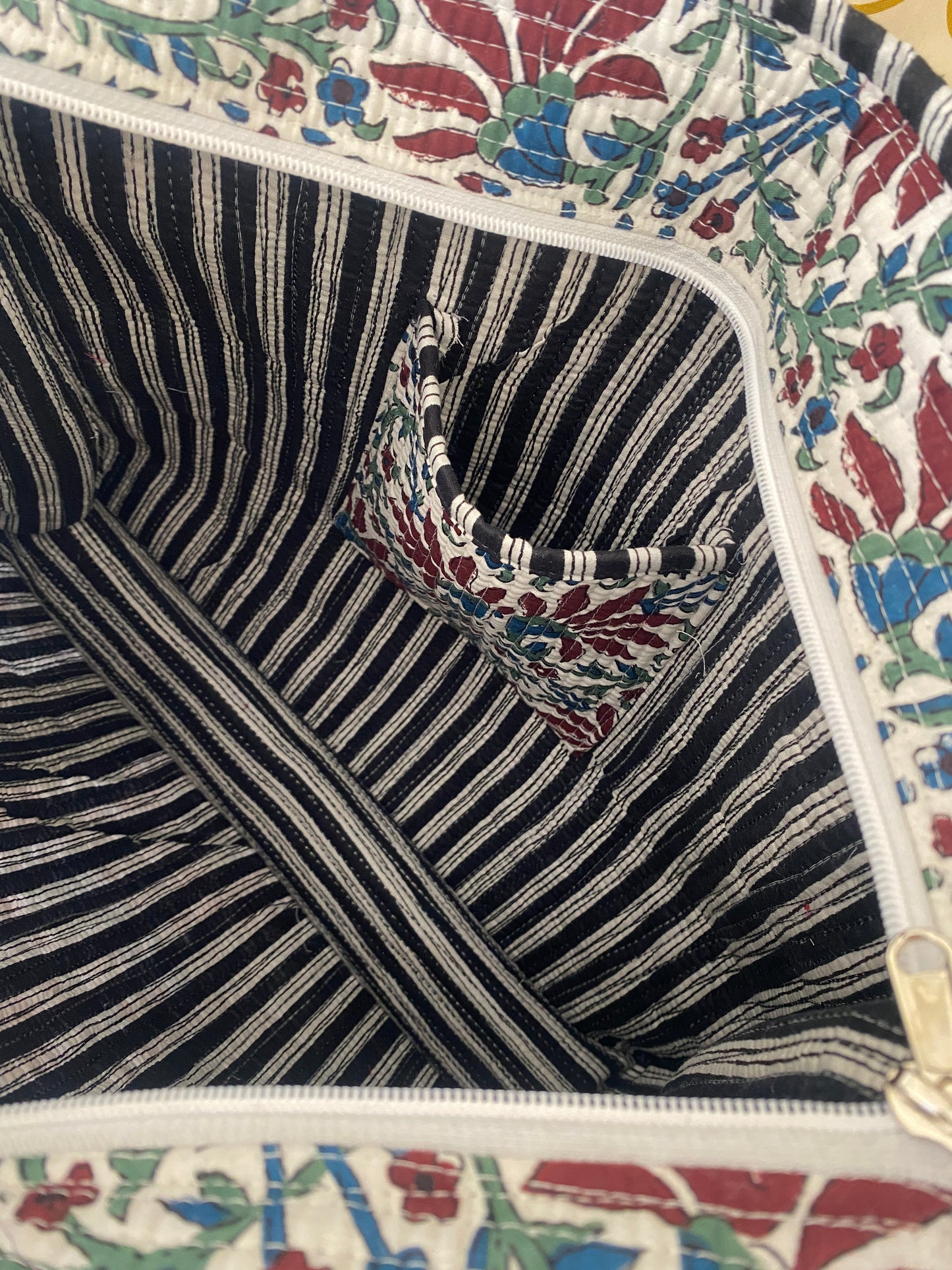 The Midnight Garden Print Quilted Tote Bag
