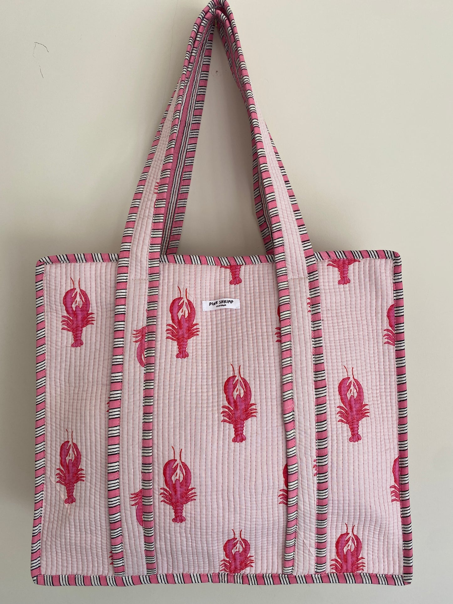 The Lobster Print Quilted Tote Bag