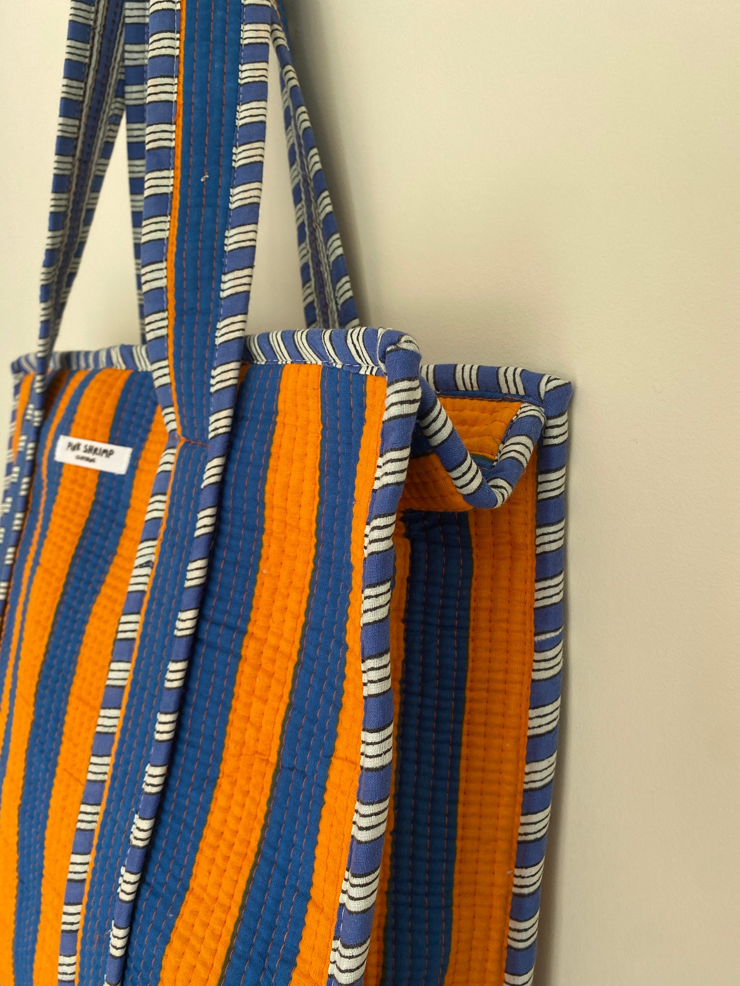 The Bright Stripe Quilted Tote Bag