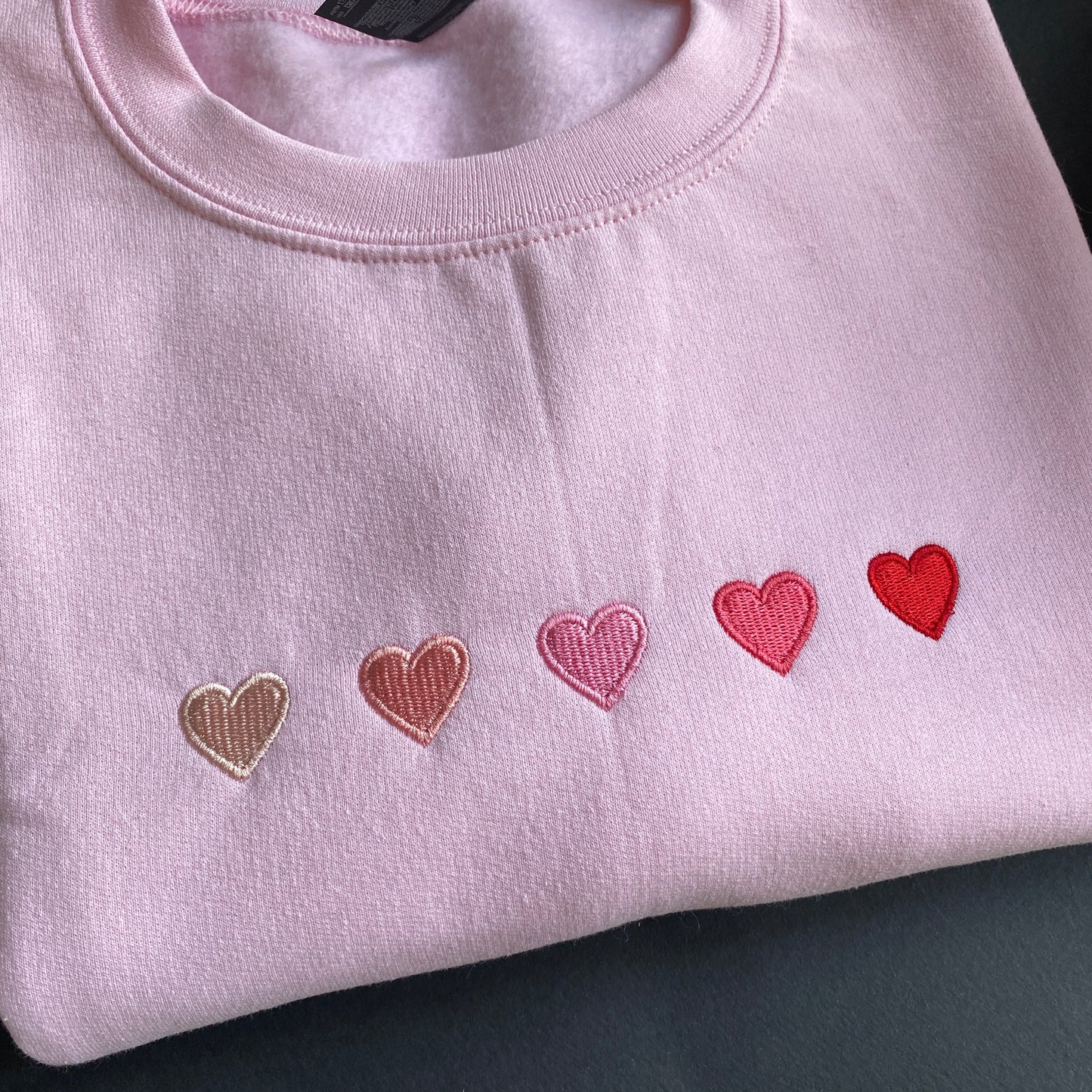 Hearts Embroidered Sweatshirt
