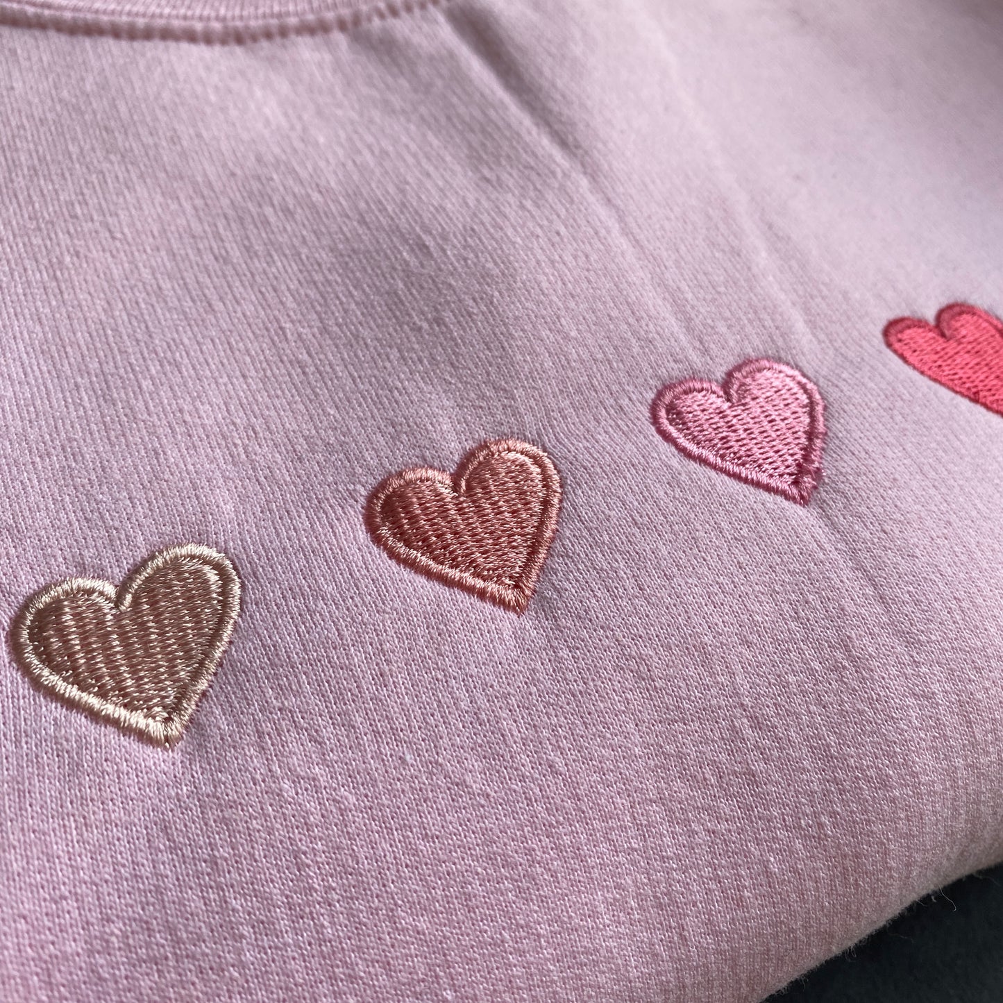 Hearts Embroidered Sweatshirt