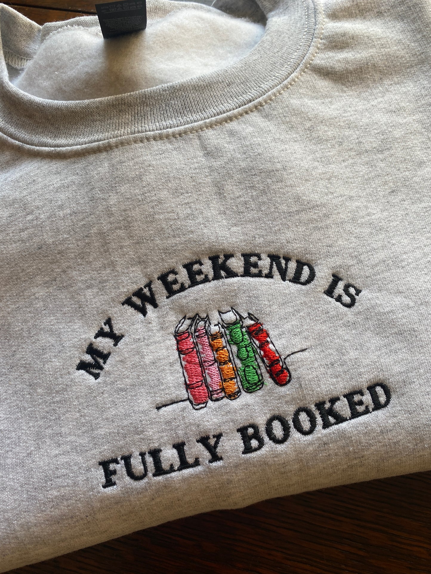 Fully Booked Weekend Embroidered Sweatshirt