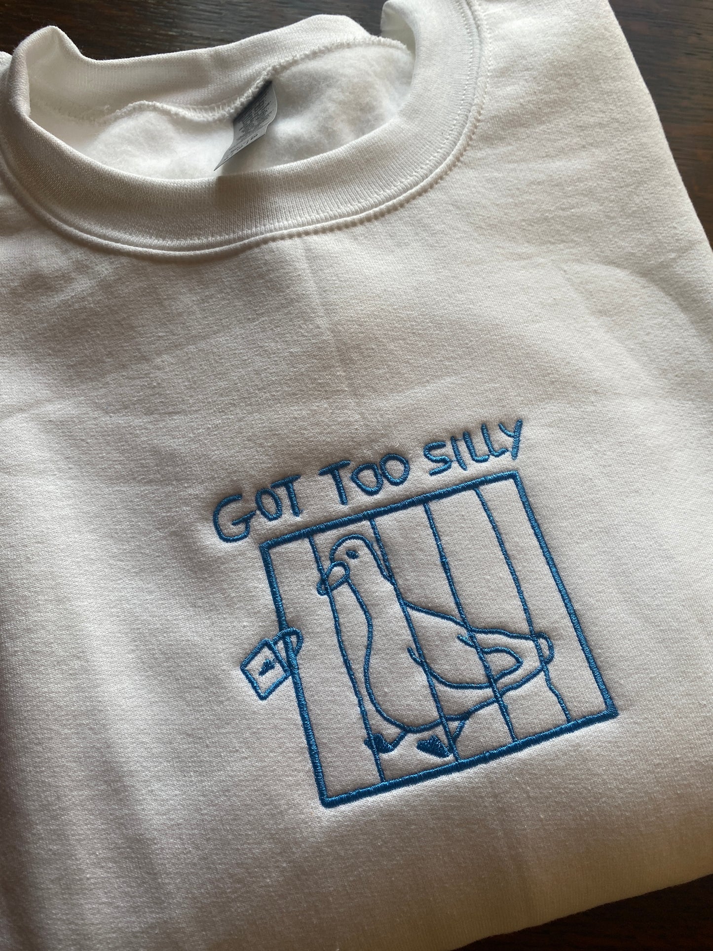 Got too silly embroidered sweatshirt