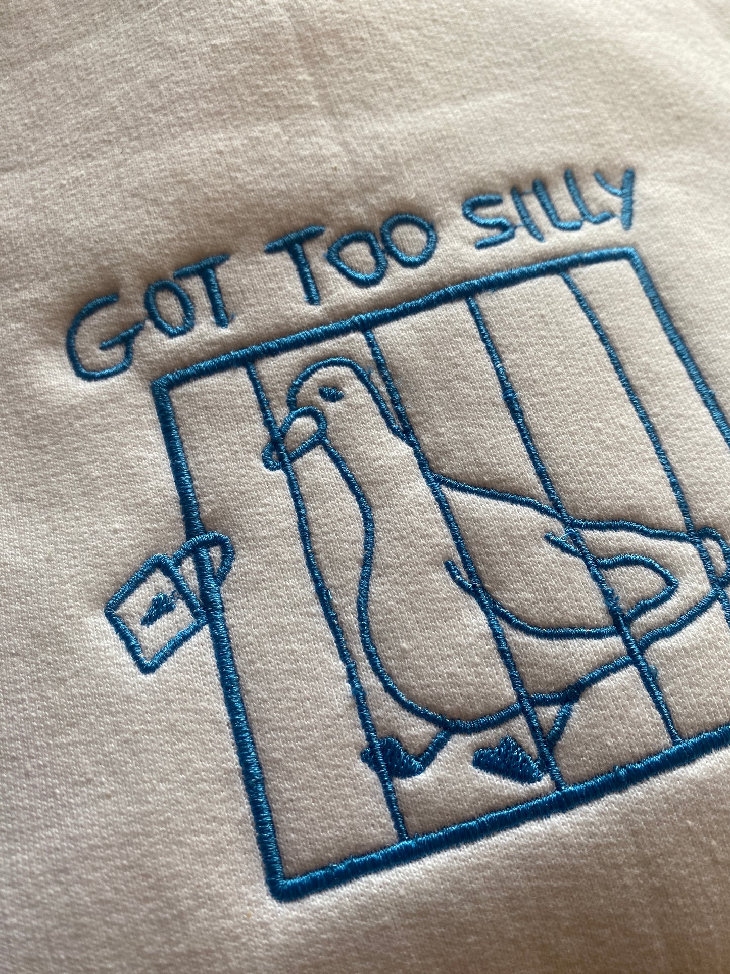 Got too silly embroidered sweatshirt