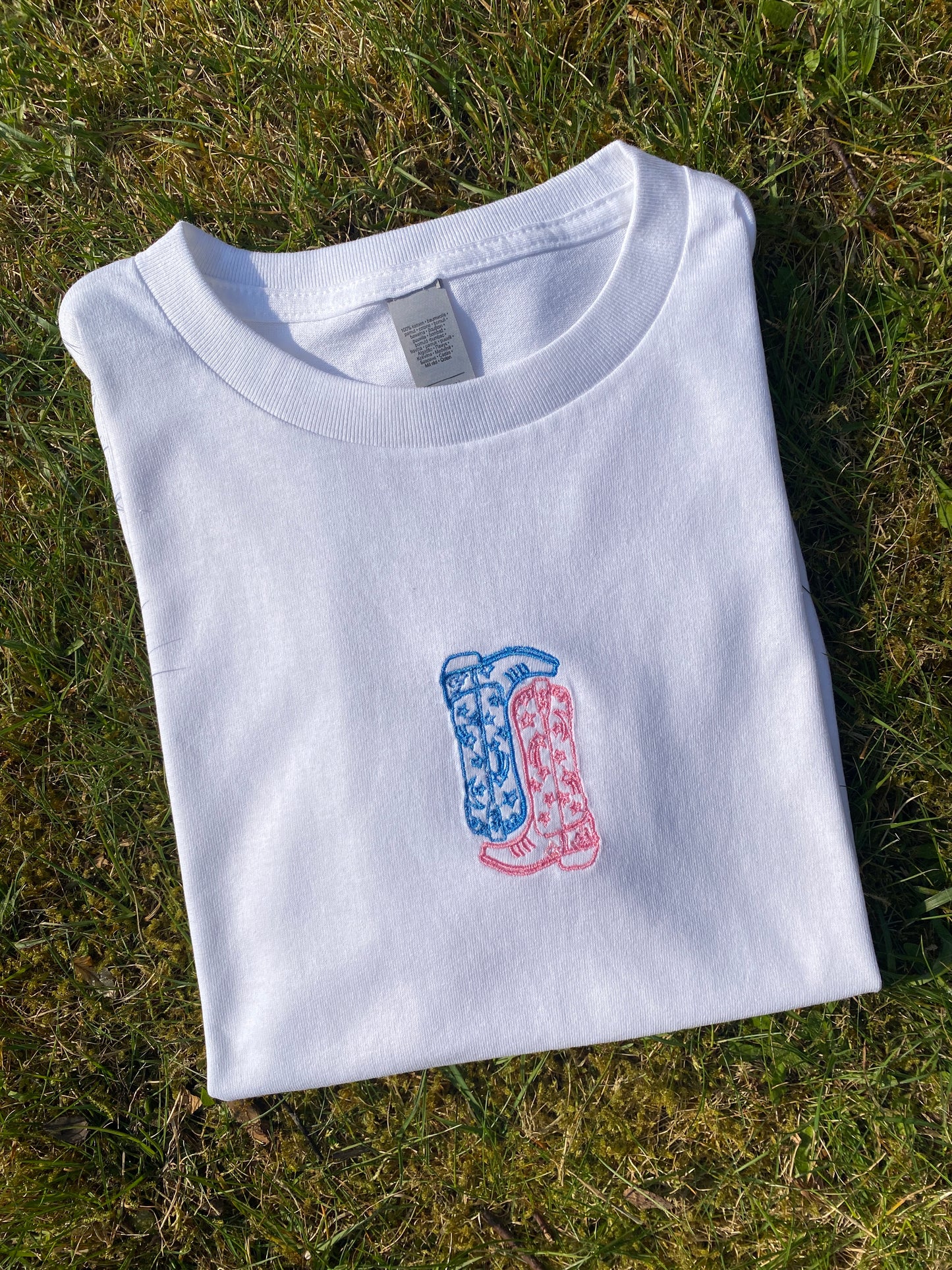 Cowboy Boots Embroidered Tshirt