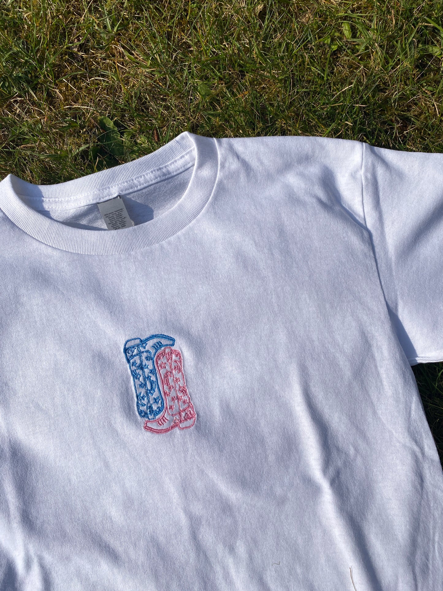 Cowboy Boots Embroidered Tshirt
