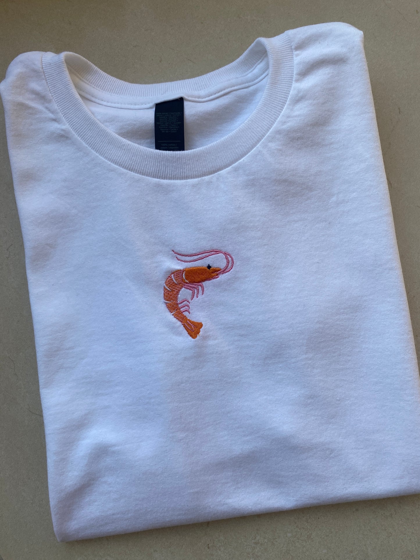 Shrimp Embroidered Tshirt