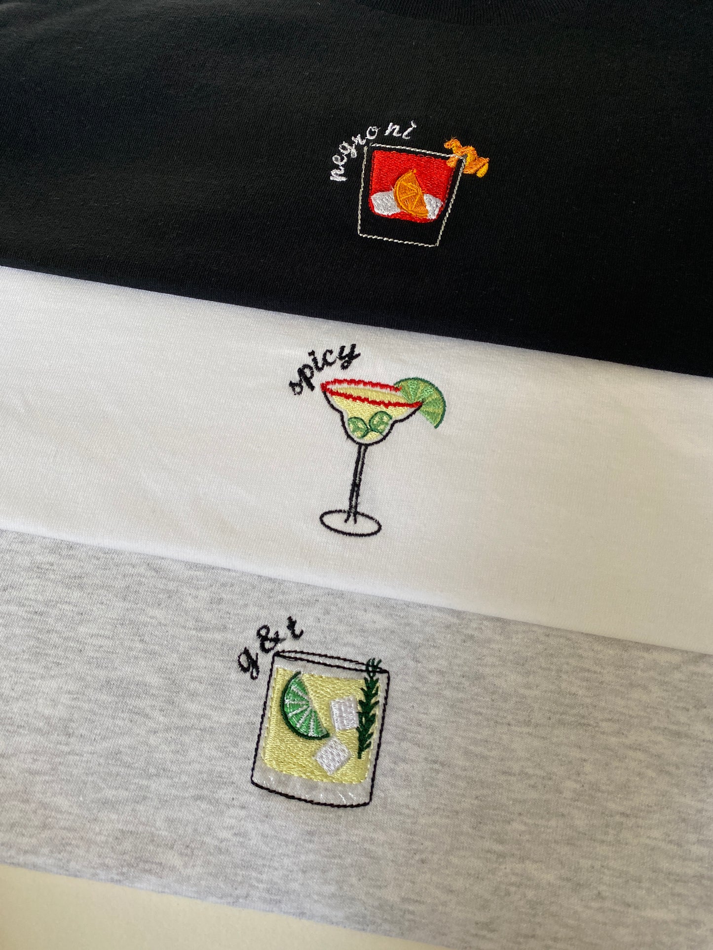 Cocktail Embroidered Tee
