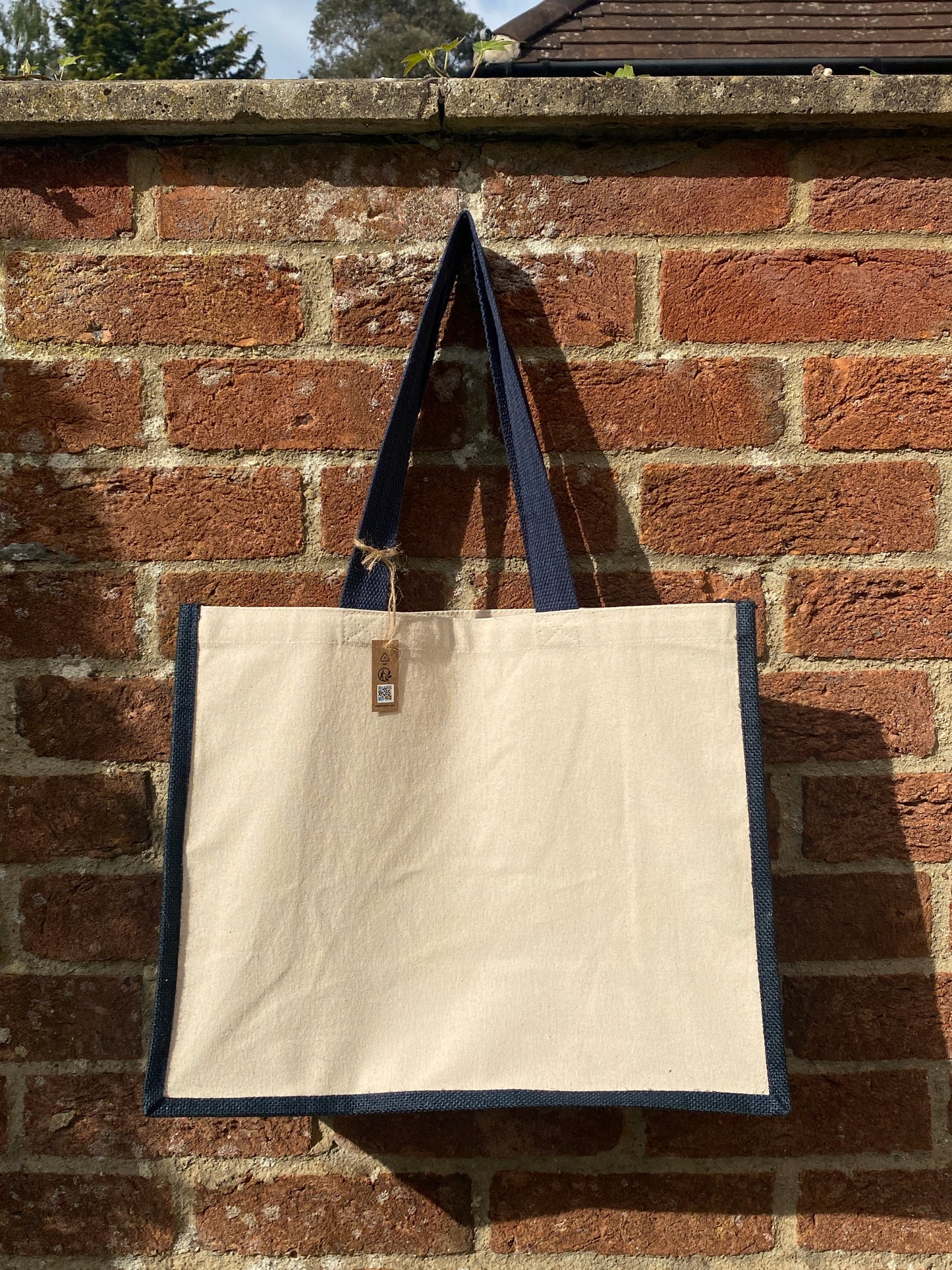 Personalised Initial Jute Classic Cotton Tote Bag