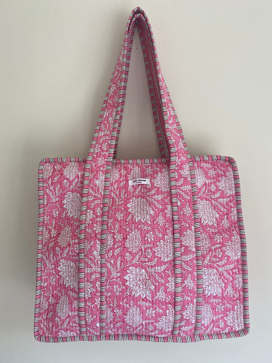 The Pretty in Pink Quilted Tote Bag