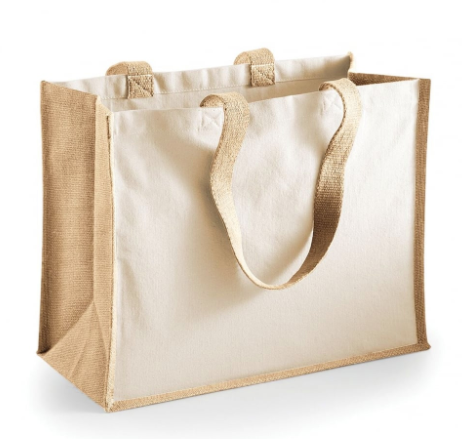Personalised Initial Jute Classic Cotton Tote Bag