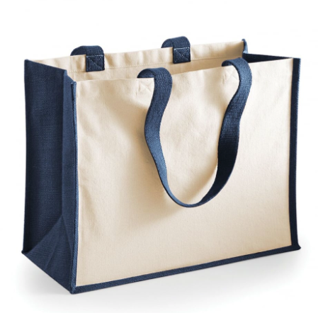 Personalised Initial Jute Classic Cotton Tote Bag