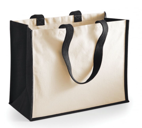 Personalised Initial Jute Classic Cotton Tote Bag