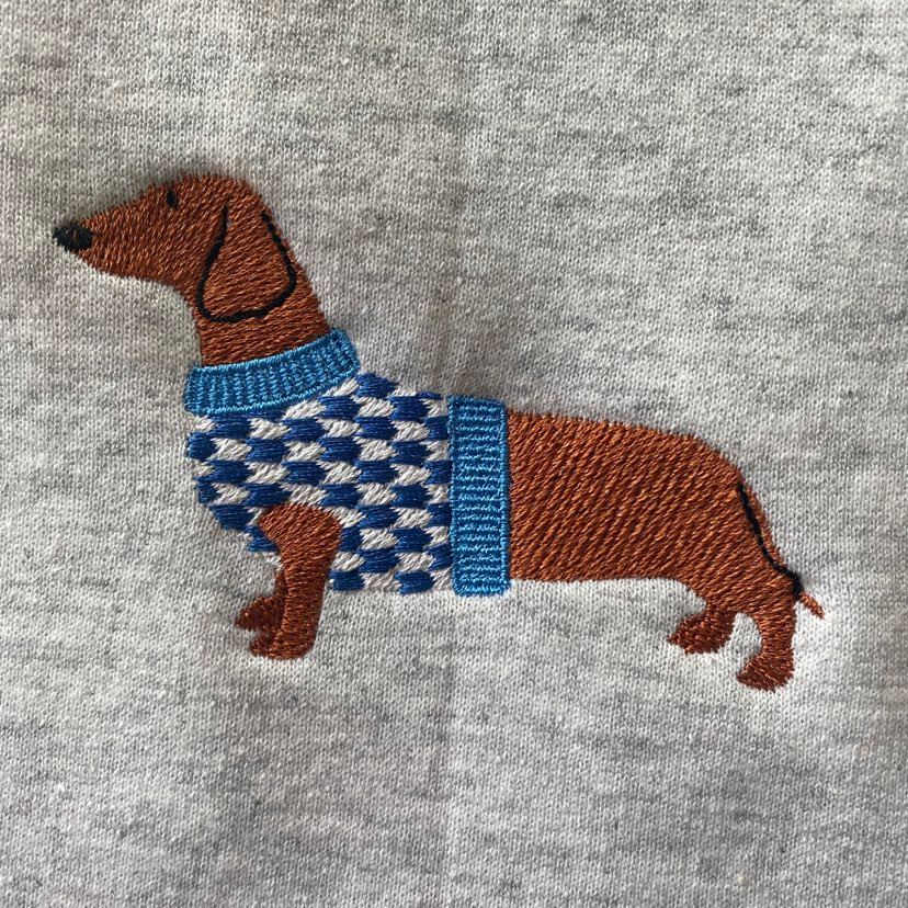 Dachshund Embroidered Sweatshirt