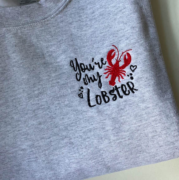 'You're my lobster' Embroidered Sweatshirt